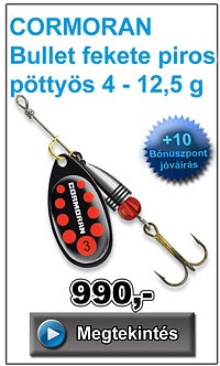 CORMORAN Bullet fekete piros pöttyös 4 - 12,5 g