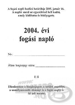 Fogási napló