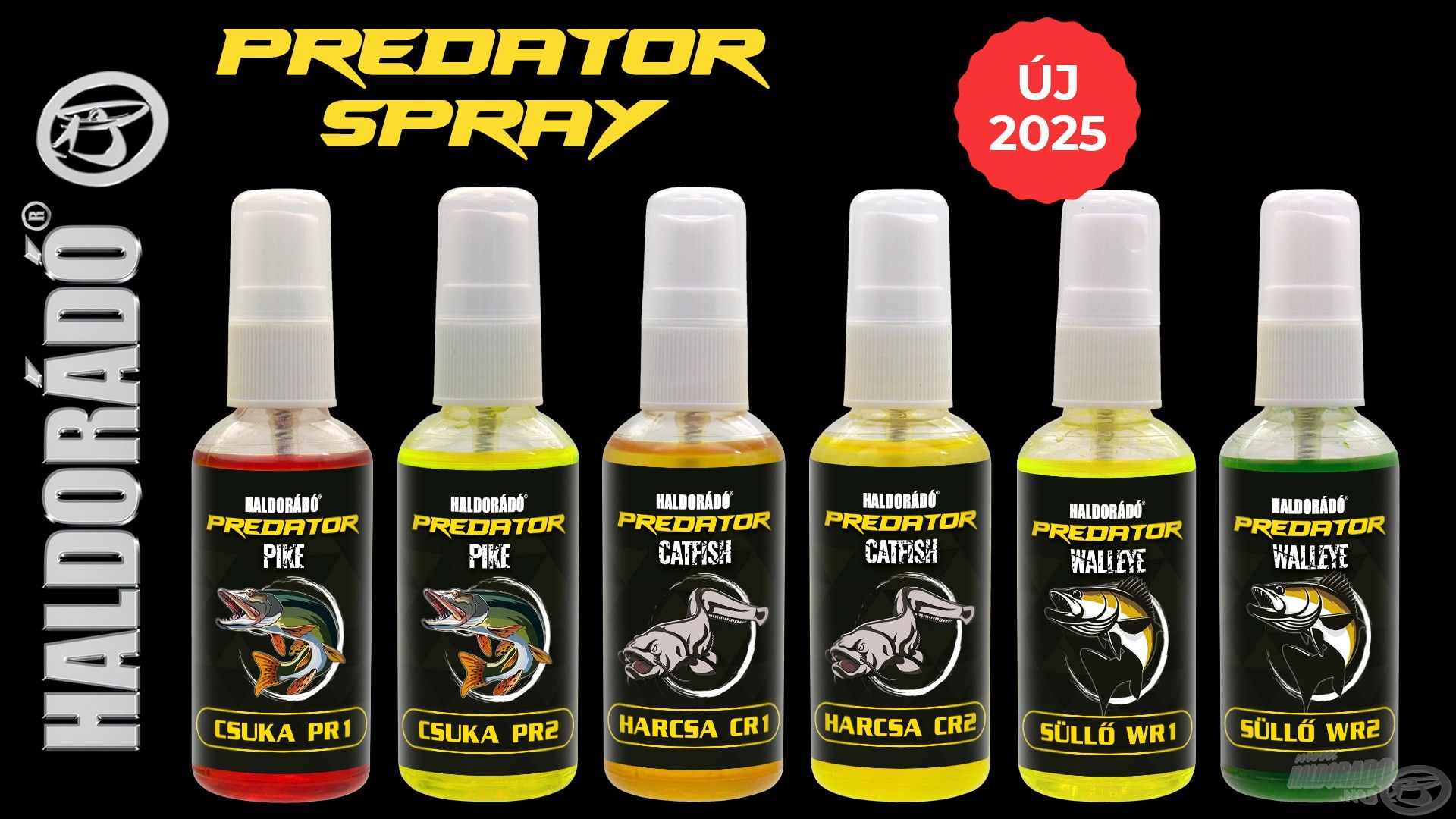 Idén megújul a ragadozóhalakhoz fejlesztett aromacsaládunk, a Haldorádó Predator Spray széria