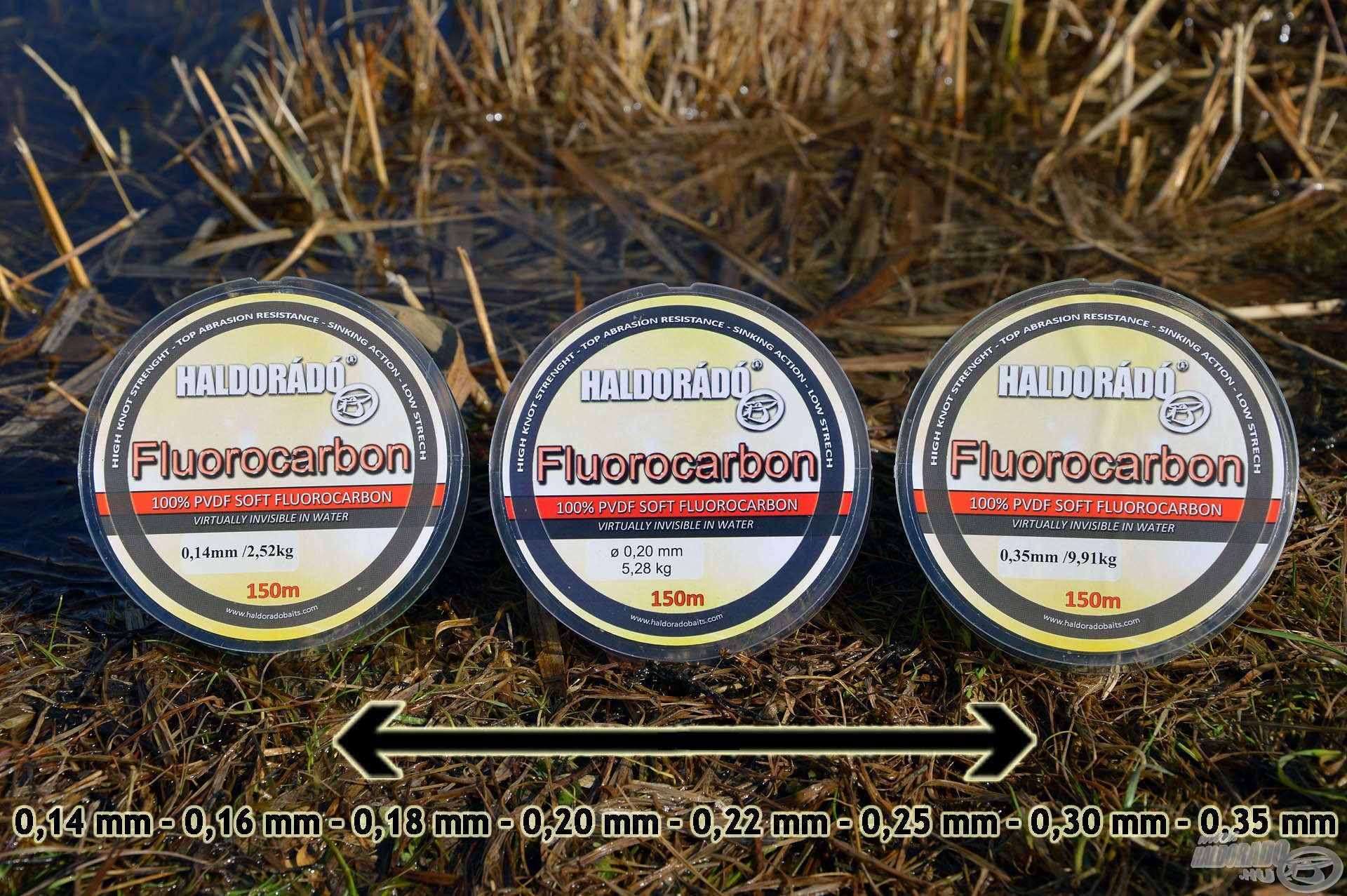 A Haldorádó Fluorocarbon egy 100%-os tisztaságú, prémium minőségű fluorocarbon sorozat, aminek vastagabb tagjai ideálisak dobóelőke zsinórnak!