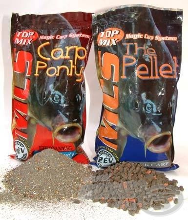 A TM MCS Carp Feeder etetőanyag granulált változata a Black Carp pellet