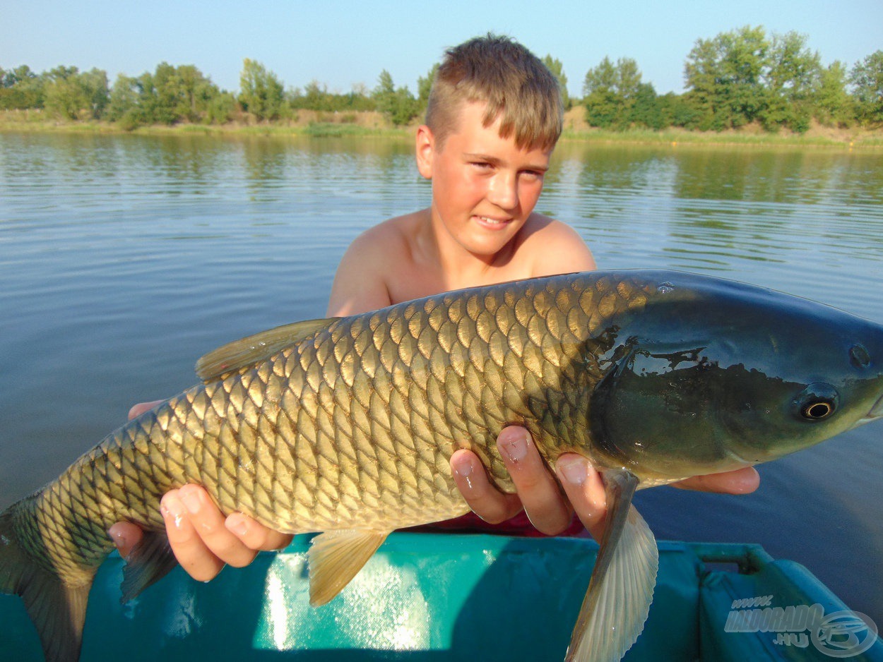 Az első hal egy gyönyörű amur volt