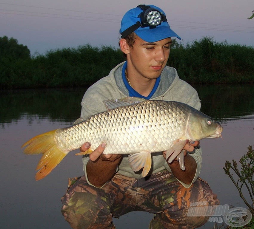 Ez a szép, 3 kg körüli tőponty volt a reggeli „búcsúhal”