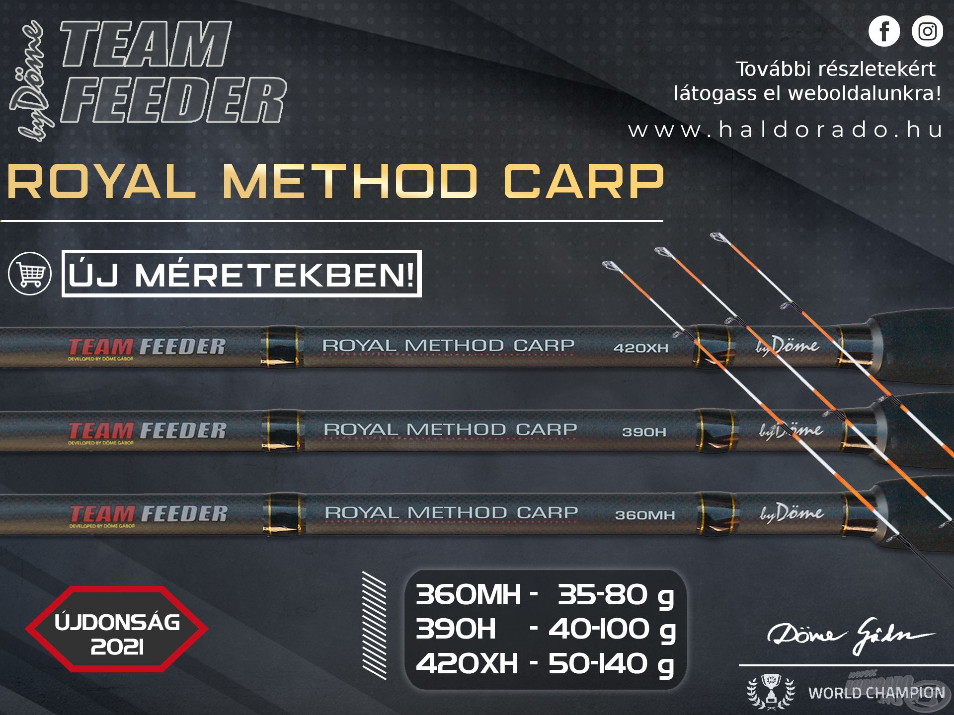 Megérkezett a By Döme TEAM FEEDER Royal Method Carp botszéria 3 erősebb tagja