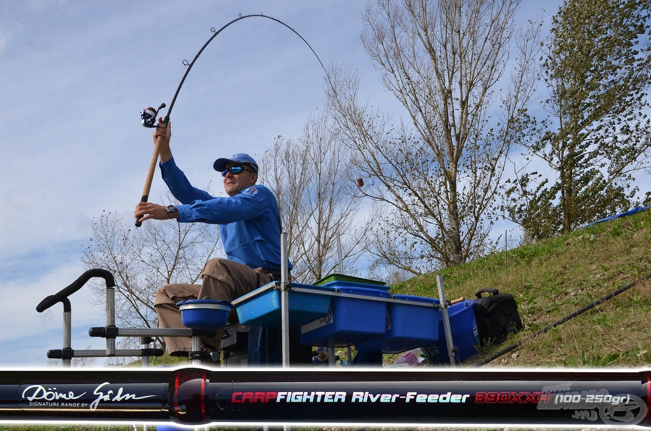 A Spro Team Feeder Carp Fighter River 390XXH feederbot garantáltan megbirkózik a legnagyobb súlyú végszerelékekkel is