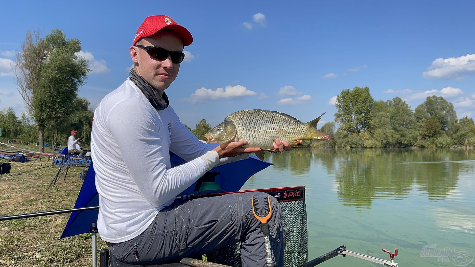 A „C” szektorban frissen telepített pontyokra kellett horgászni