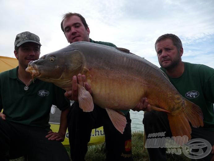 A 18-as helyen horgászó Bravo Carp Team kapitális fogása 20,27 kg, amely már a második 20 kg feletti példány a versenyen, ez bizony nagyon sok pontot ér!!!