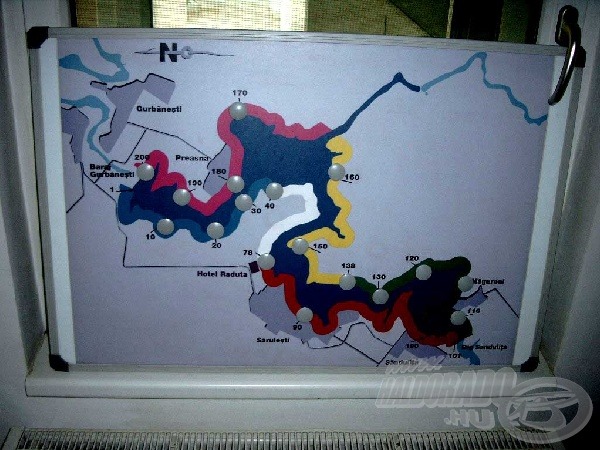 A Raduta víztározó térképe.