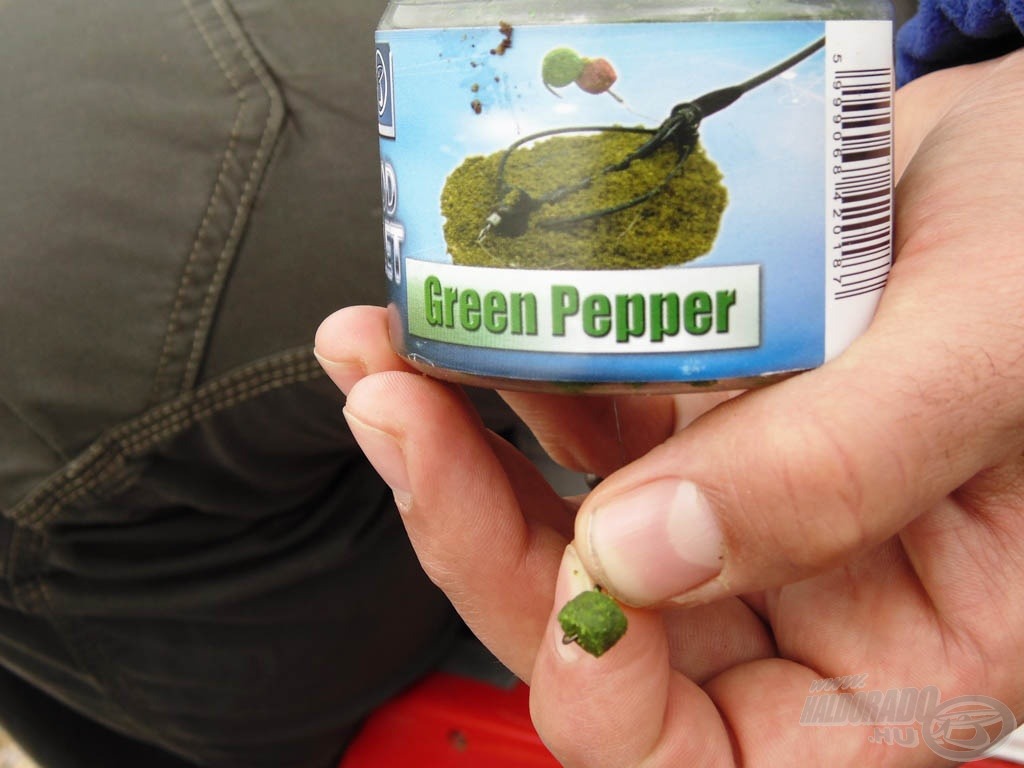A nagy horogra Green Pepper Soft Pellet került, melyet…