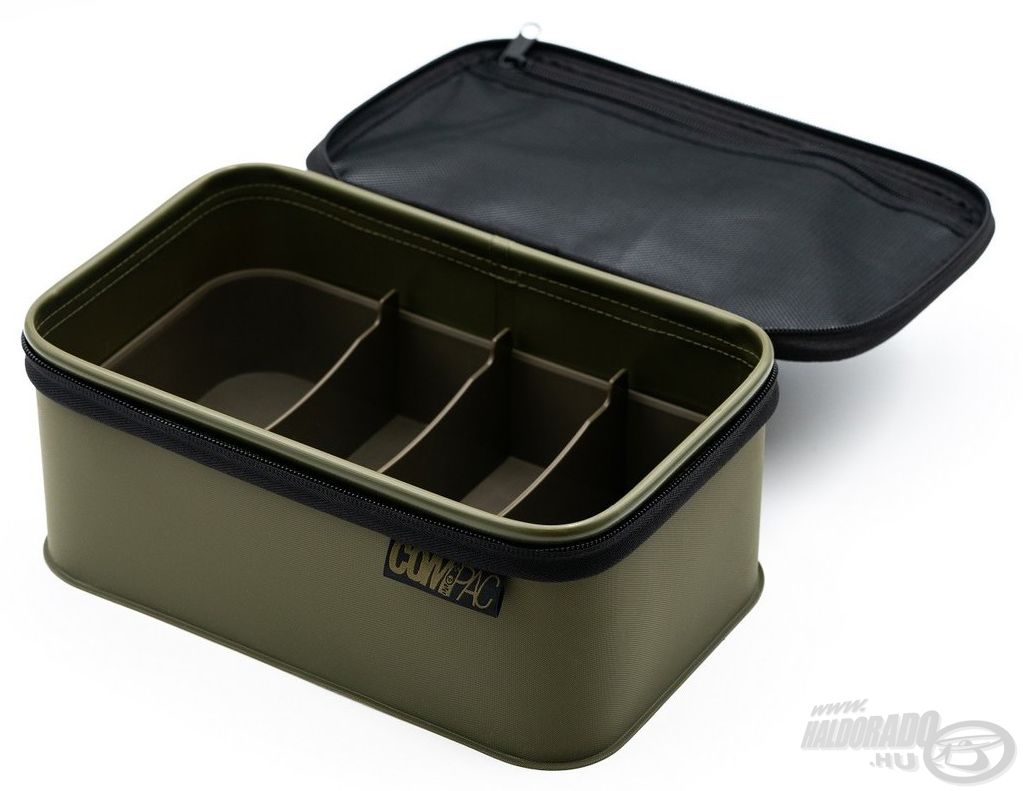 A Korda Compac 150 a Tackle Safe Edition kiadású belső rekesszel ellátott táskája