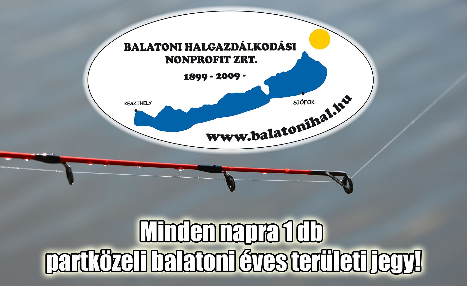 A Balatoni Nonprofit Halgazdálkodási Zrt. jóvoltából minden nap gazdára talál 1 db partközeli balatoni éves területi jegy
