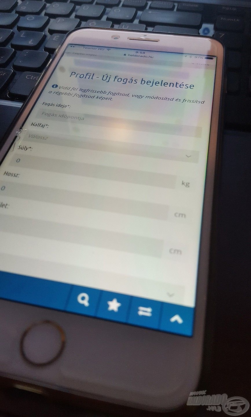 Ahogy az új oldal teljes egésze, a Fogási napló felület is optimális mobiltelefonra! Könnyedén feltölthetünk mobil eszközről is a fogásainkat…