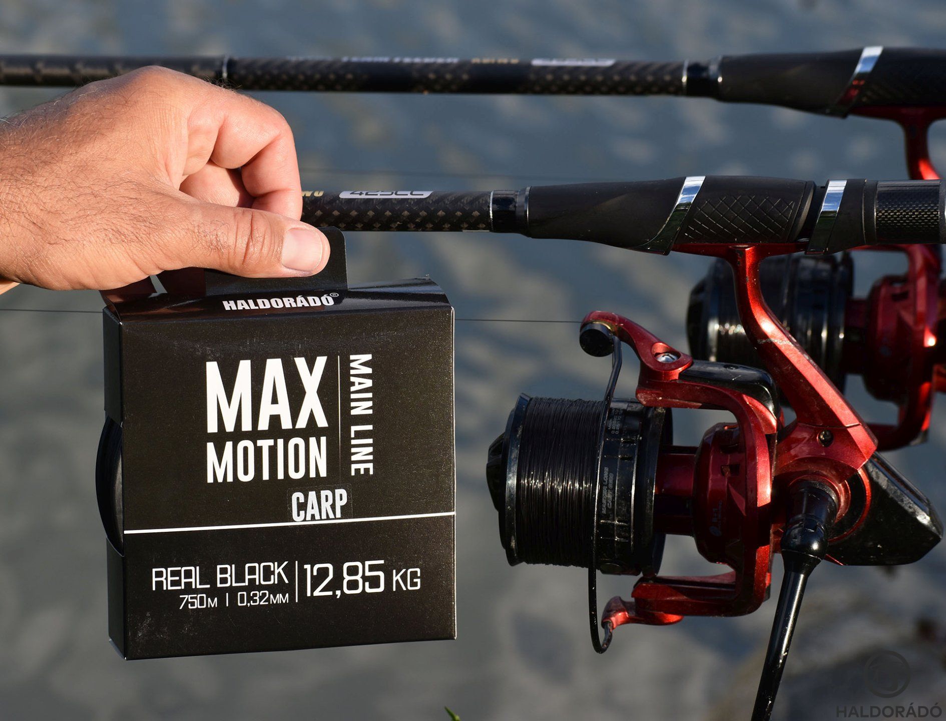 A 0,32 milliméteres Max Motion CARP Real Black kellően erős a nagytestű halakhoz és teljesen megfelel a tó szabályzatának is