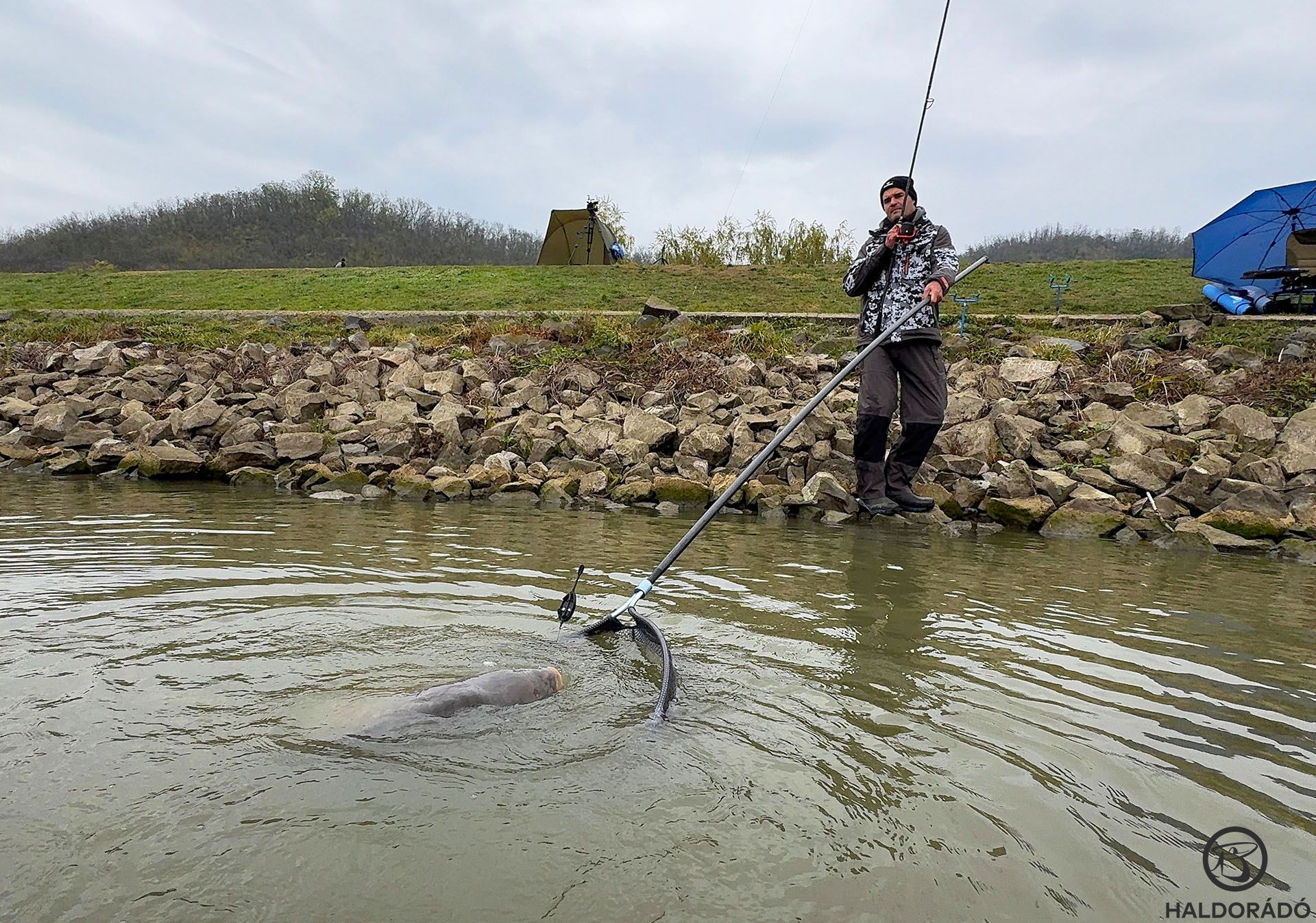 Még szinte vissza sem engedtem az előző halat, már húzta a másik bot spiccét valami