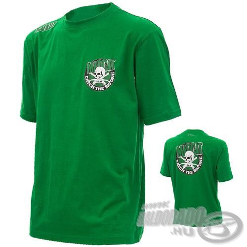 Íme, egy divatos, laza megjelenésű zöld póló a Mad Cat-től