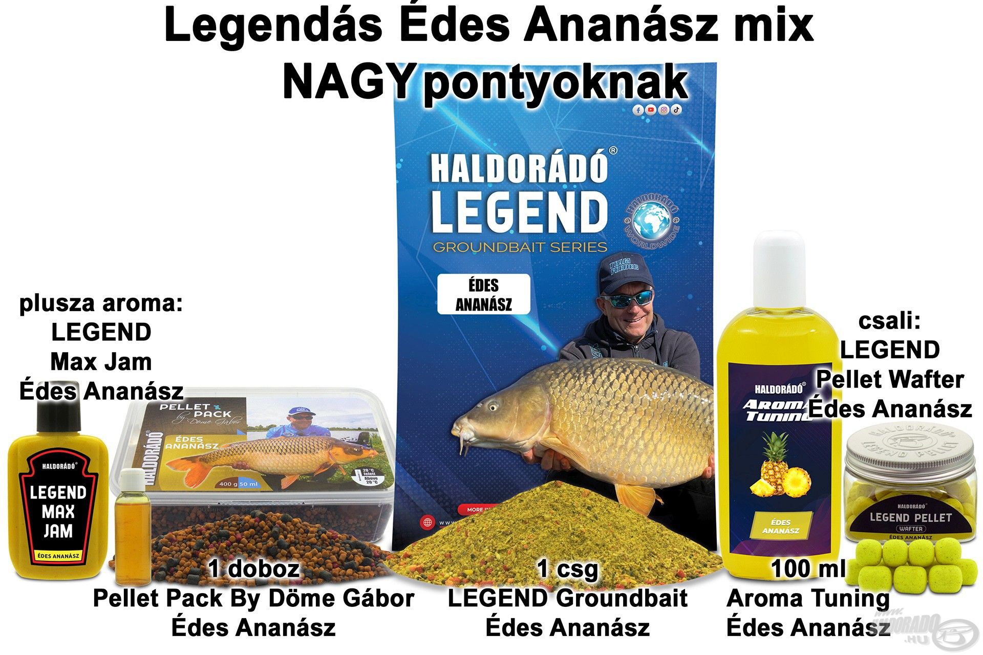 Legendás Édes Ananász mix NAGY pontyoknak