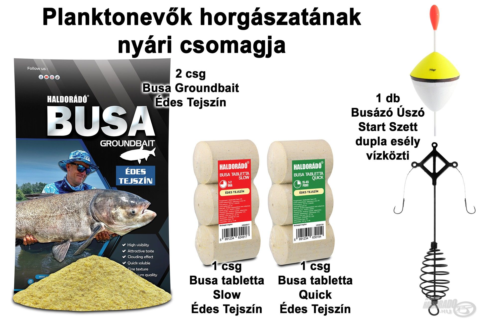 Planktonevők horgászatának nyári csomagja