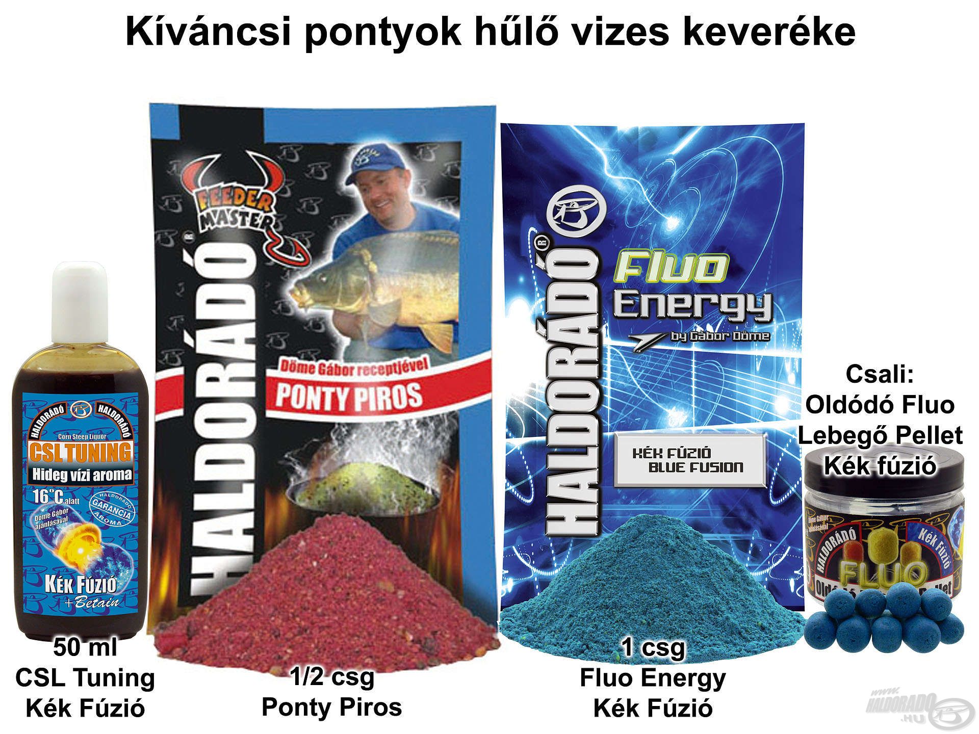 Kíváncsi pontyok hűlő vizes keveréke