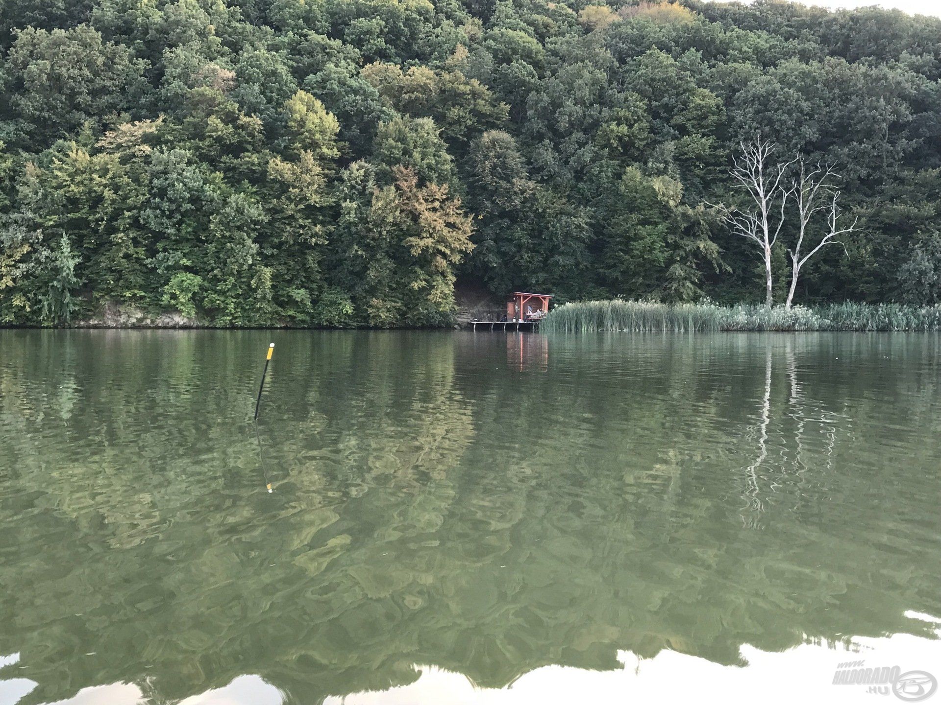 Miután megtaláltam a megfelelő helyet, a markerúszó helyére került a dőlőbója