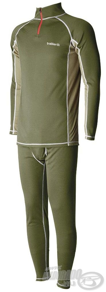 A Trakker Products őszi/téli újdonsága a Reax Base Layer, amely a vékonyabb aláöltözők legújabb generációja. Viselhető termo ruhák „aláöltözeteként” illetve önállóan is, „pizsamaként” a meleg hálózsákban