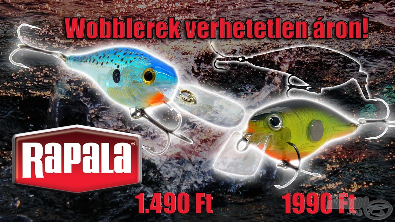 Professzionális Rapala wobblerek - olcsóbban, mint valaha!!!