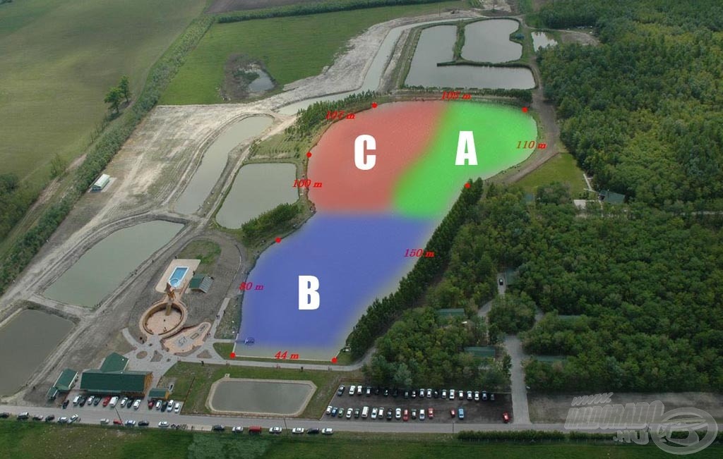 A kisebb versenyzői létszám ellenére az egész tavon jelöltük ki a horgászhelyeket, ezzel is megnövelve valamennyi horgász esélyét a jó szereplésre