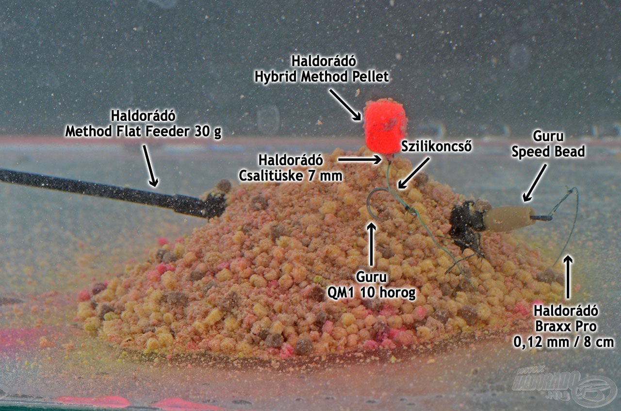 A Method Flat Feeder kosaras végszerelékek horga is egy számmal nőtt