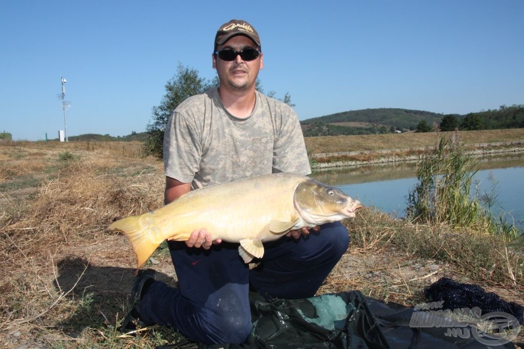 Fazekas Tamás a C szektorban fogott 9700 g-os hala