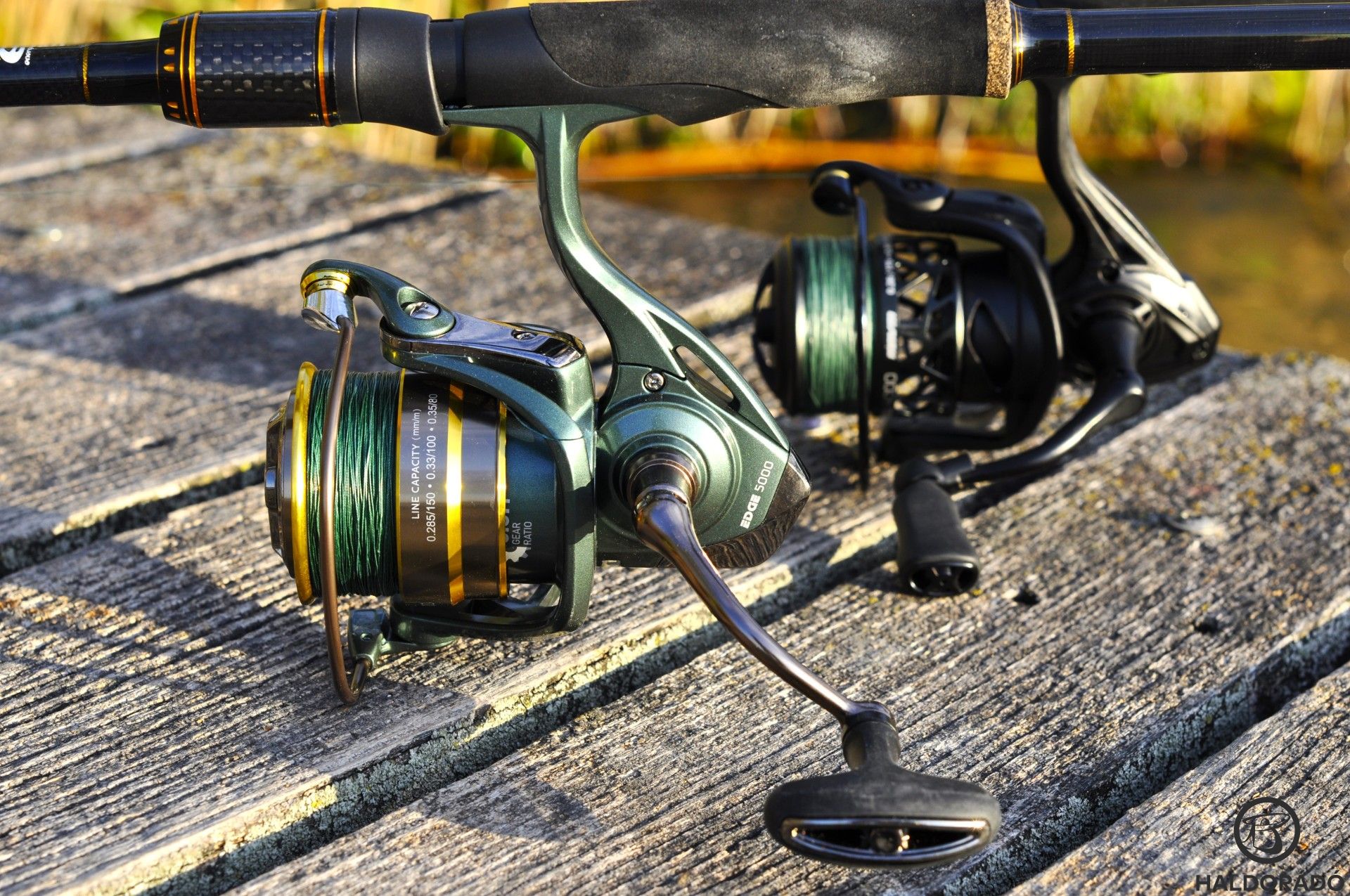 Legerősebb Senso Feel botomra Wizard Edge orsó került ötezres méretben, annak dobján pedig 25-ös, nyolcszoros fonású Wizard zsinór feszült