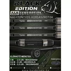 BLACK EDITION NEW GENERATION CARP 300 2,5 Lbs behúzós nagypontyos horgászbot termék kép