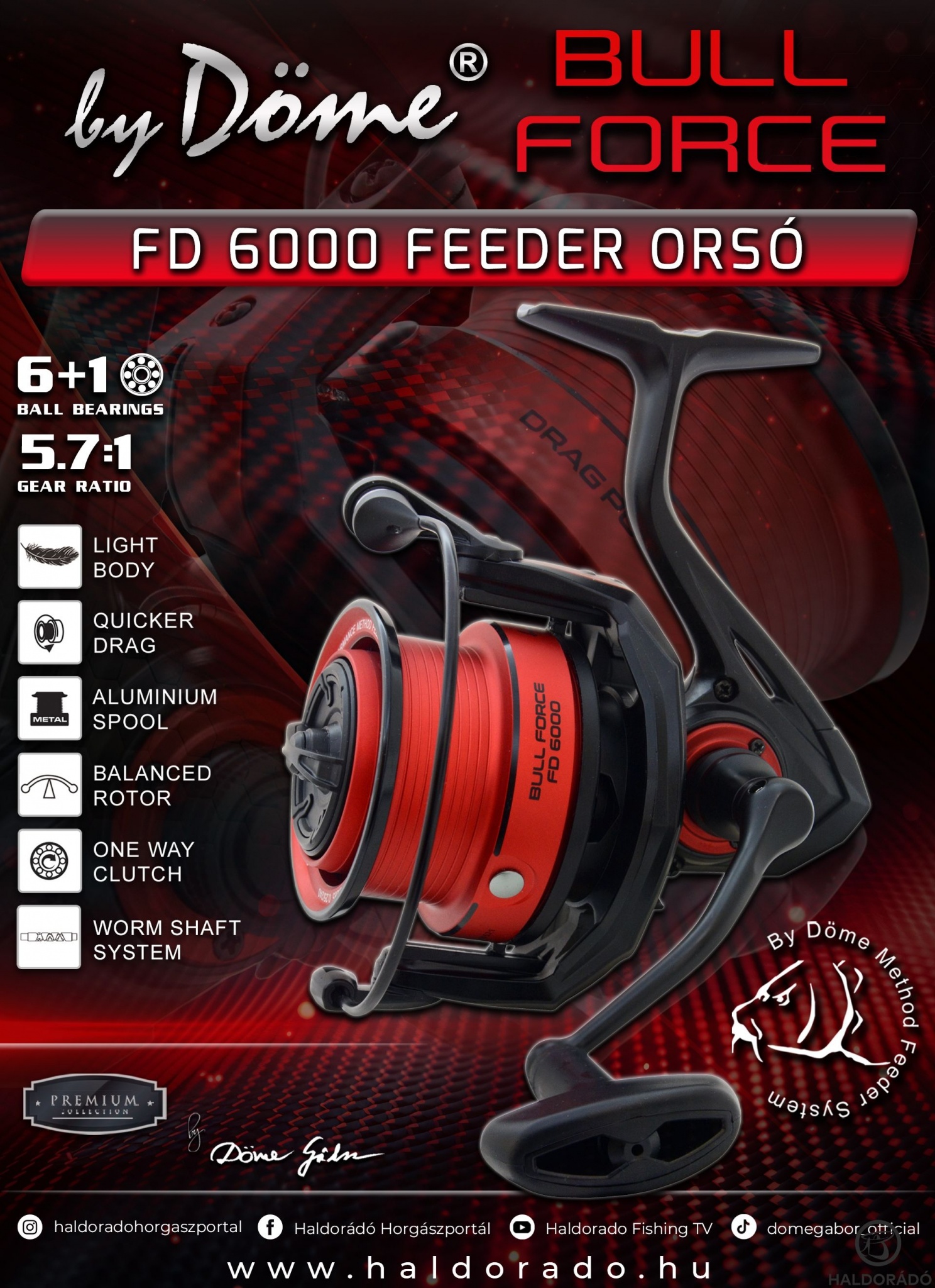 By Döme Bull Force FD 6000 feeder orsó | Haldorádó Webáruház