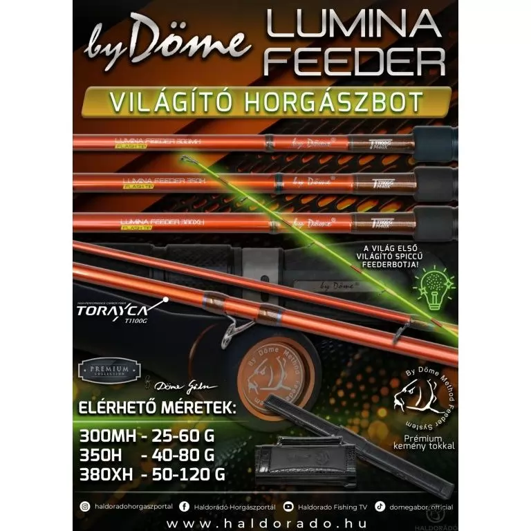 By Döme LUMINA FEEDER 350H világító horgászbot / 1