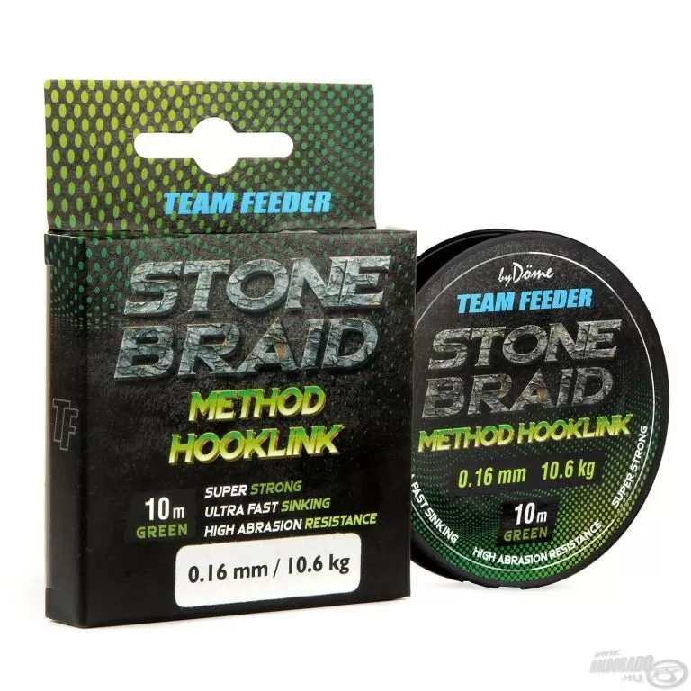 By Döme TEAM FEEDER Stone Braid Green 0,14 mm / 2