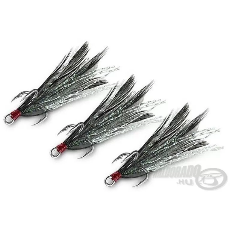 DELPHIN B!RD Triple hook fekete tollak - 6 / 2