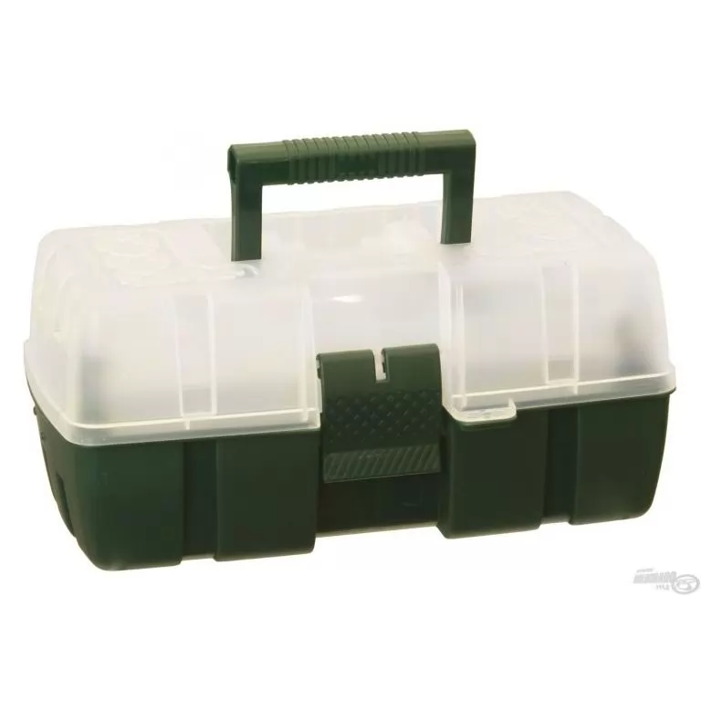 FISHING BOX Kicsi szerelékes láda átlátszó tetővel