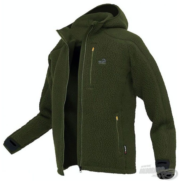 Geoff Anderson Teddy kapucnis kabát zöld XXXL