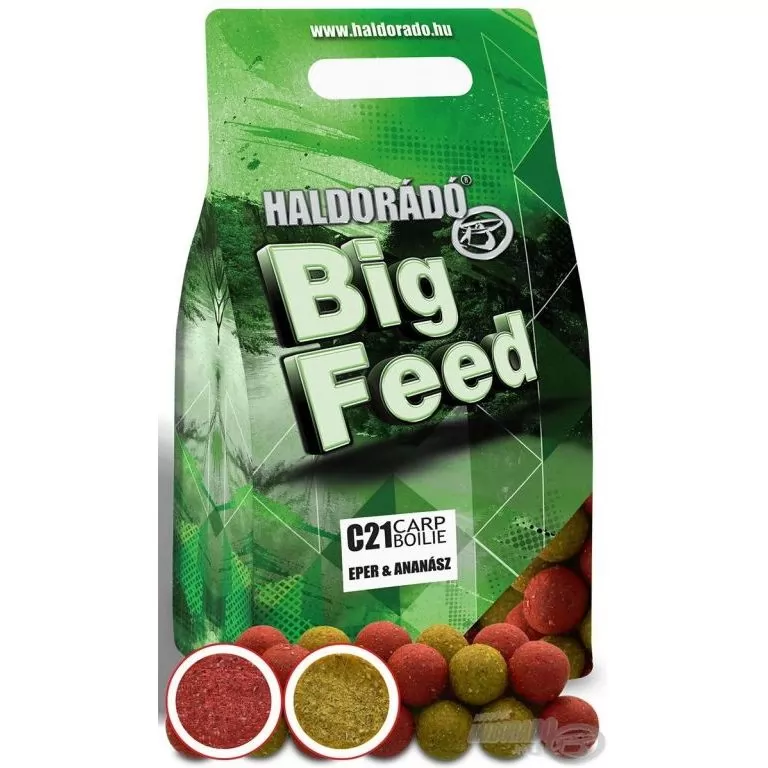 HALDORÁDÓ Big Feed - C21 Boilie - Eper & Ananász 2 kg / 1