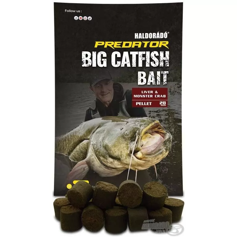 HALDORÁDÓ Catfish Bait Pellet 28 mm - Liver & Monster Crab 1 kg / 1