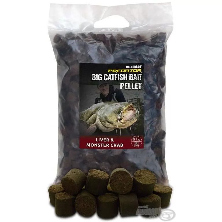 HALDORÁDÓ Catfish Bait Pellet 28 mm - Liver & Monster Crab 5 kg / 1