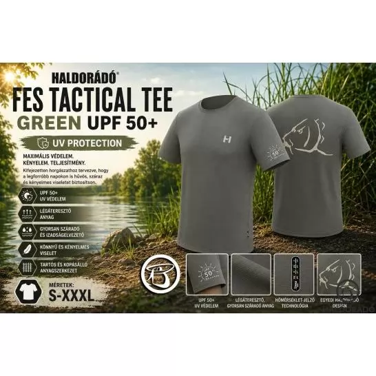 HALDORÁDÓ FES Tactical Tee Green UPF 50+ L termék kép