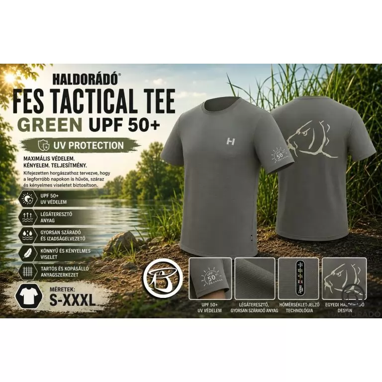 HALDORÁDÓ FES Tactical Tee Green UPF 50+ L / 1