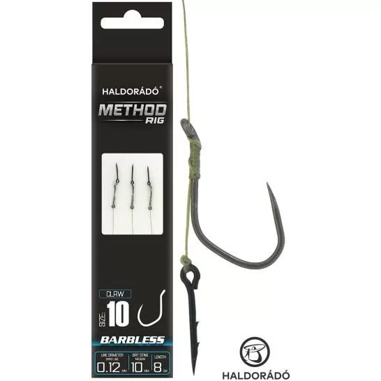 HALDORÁDÓ Method Rig 2 Braid 10 mm / Claw 10 Barbless szakáll nélküli horoggal termék kép