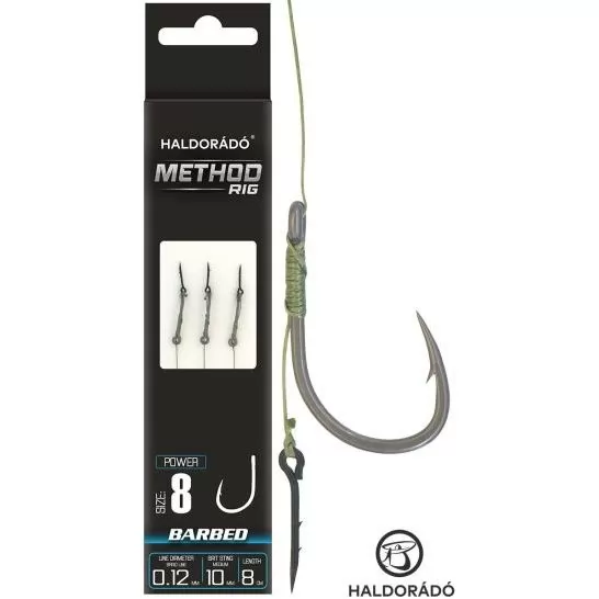 HALDORÁDÓ Method Rig 6 Braid 10 mm / Power 8 Barbed mikroszakállas horoggal termék kép