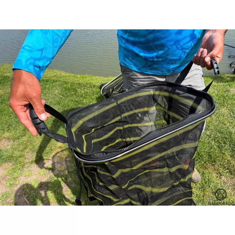 HALDORÁDÓ Power Carp Zip Mesh 4 m - verseny haltartó erősített aljú, cipzáros, hordtáskával / 23