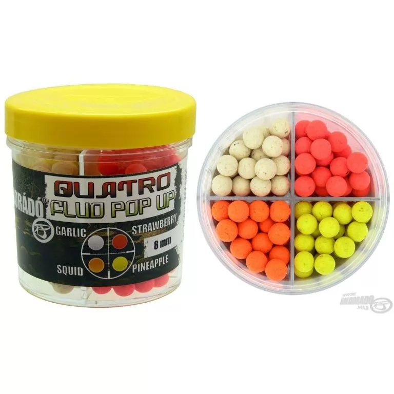 HALDORÁDÓ Quatro Fluo Pop Up Boilies 8 mm / 1