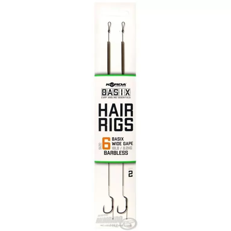 KORDA Basix Wide Gape B előkötött horog - 6 / 1