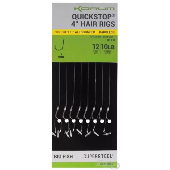 KORUM Big Fish Hair Rigs Barbless - 12