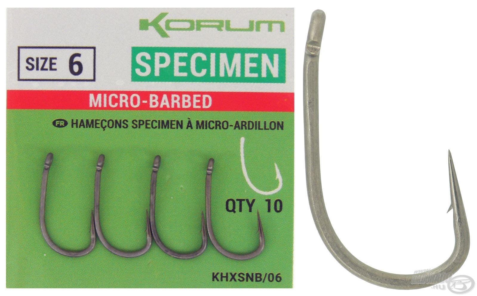 Korum XPERT POWER BARBLESS HOOKS - SIZE 8