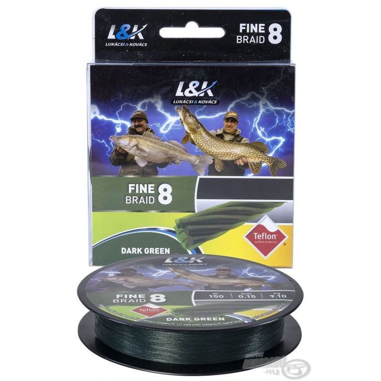 L&K Fine Braid 8 Dark Green - 0,12 mm