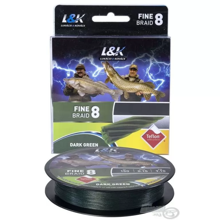 L&K Fine Braid 8 Dark Green - 0,12 mm / 1